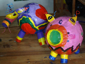 student art paper mache