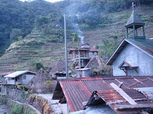 Cristina's Main Village Inn - view from verandah across the village