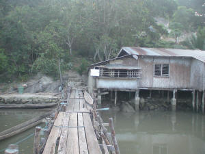 Departure point for the for the Irrawaddy Dolphin watching tour